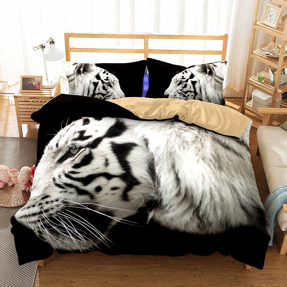 3D Animal Tiger Room Queen 3D Hes 3D Customized Duvet Cover Bedding Set