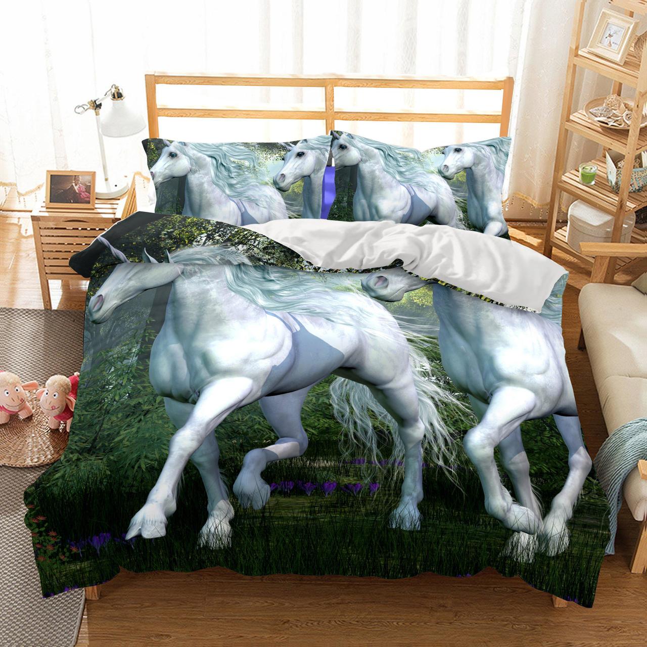 3D Animal Unicorn Printed Duvet Cover Bedding Set