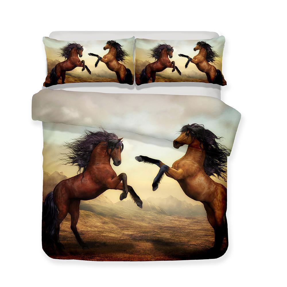 3D Art Horse Print Piece Allize Print Bed Cover 3D Customized Duvet Cover Bedding Set