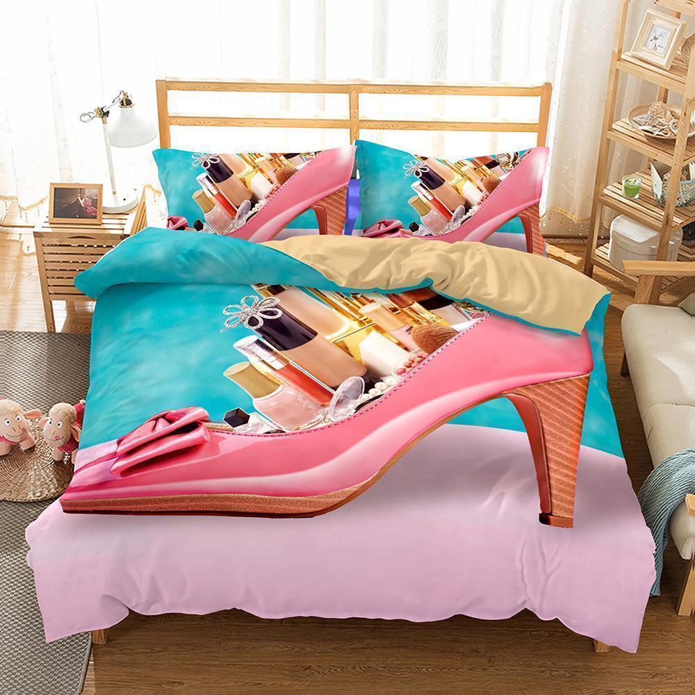3D Art Pattern Highheeledhoes Printed Coveret Cover Rose 3D Customized Duvet Cover Bedding Set