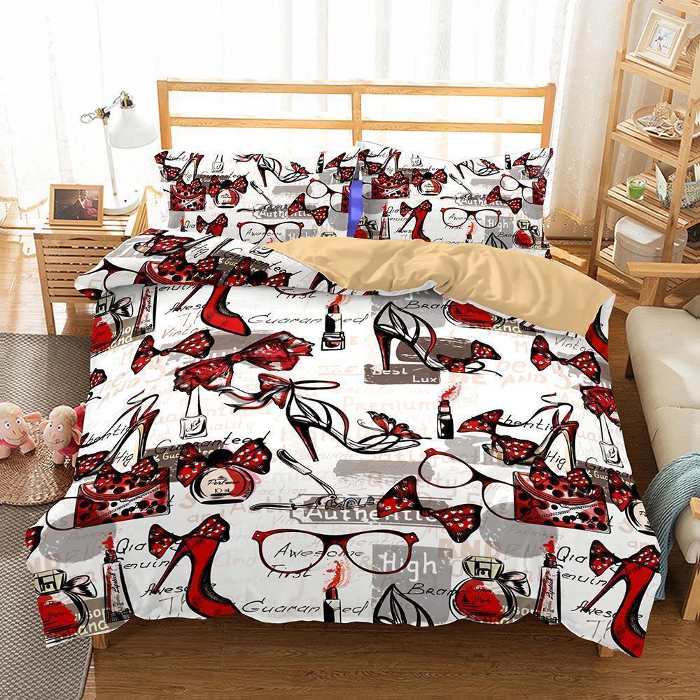 3D Art Pattern Highheeledhoes Printed Coveret S 3D Customized Duvet Cover Bedding Set