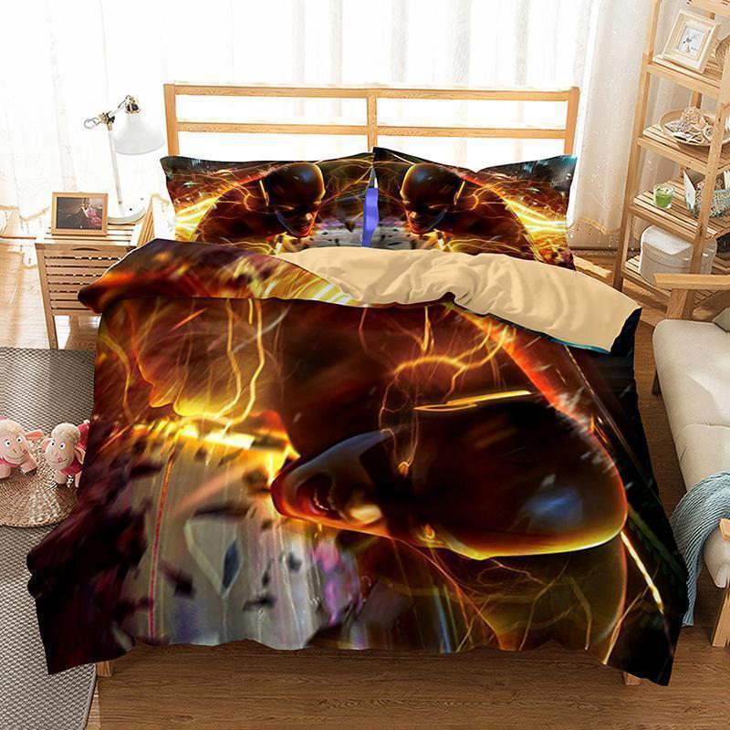 3D Art Pattern Pattern Cover Dc The Flash Duvet Cover Bedding Set
