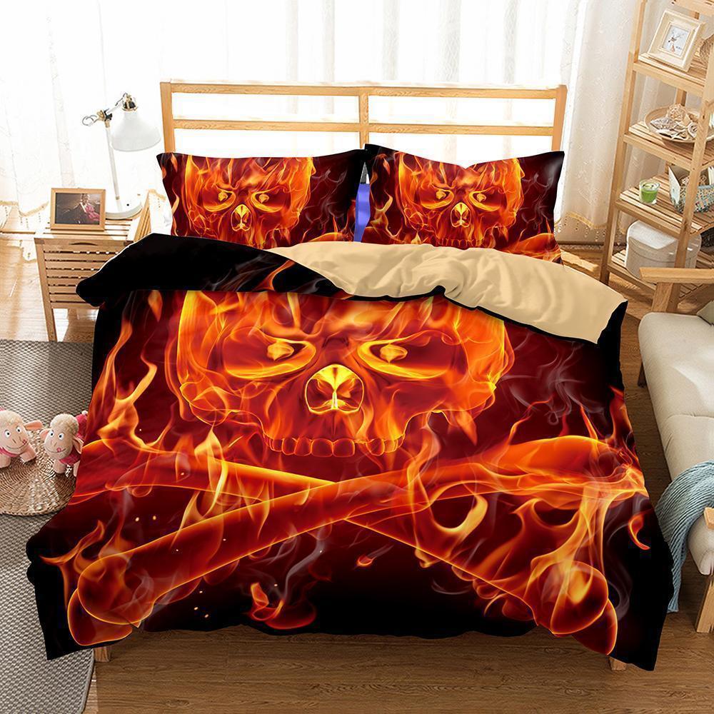 3D Art Patternkul Coveret Black For Bed Quilt Covers 3D Customized Duvet Cover Bedding Set