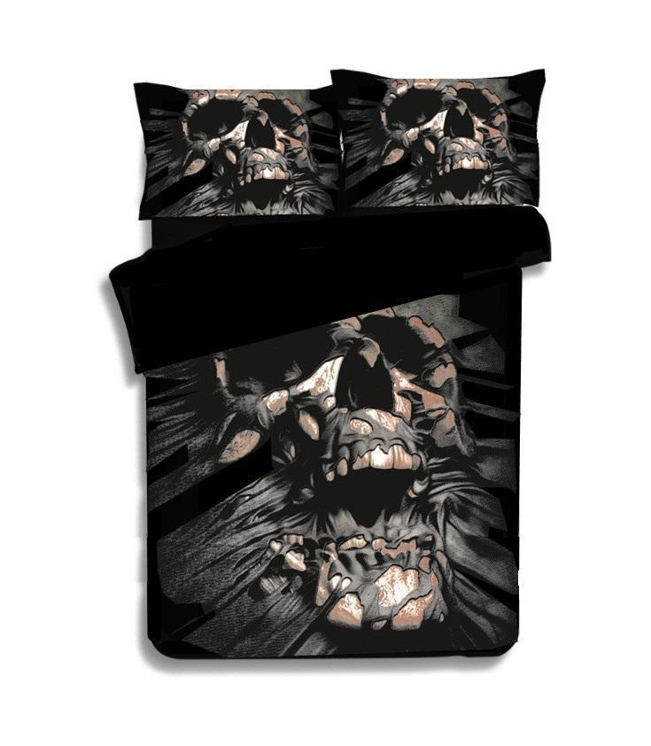 3D Blackkull Printed 2/Ingle Double Queen King 3D Customized Duvet Cover Bedding Set