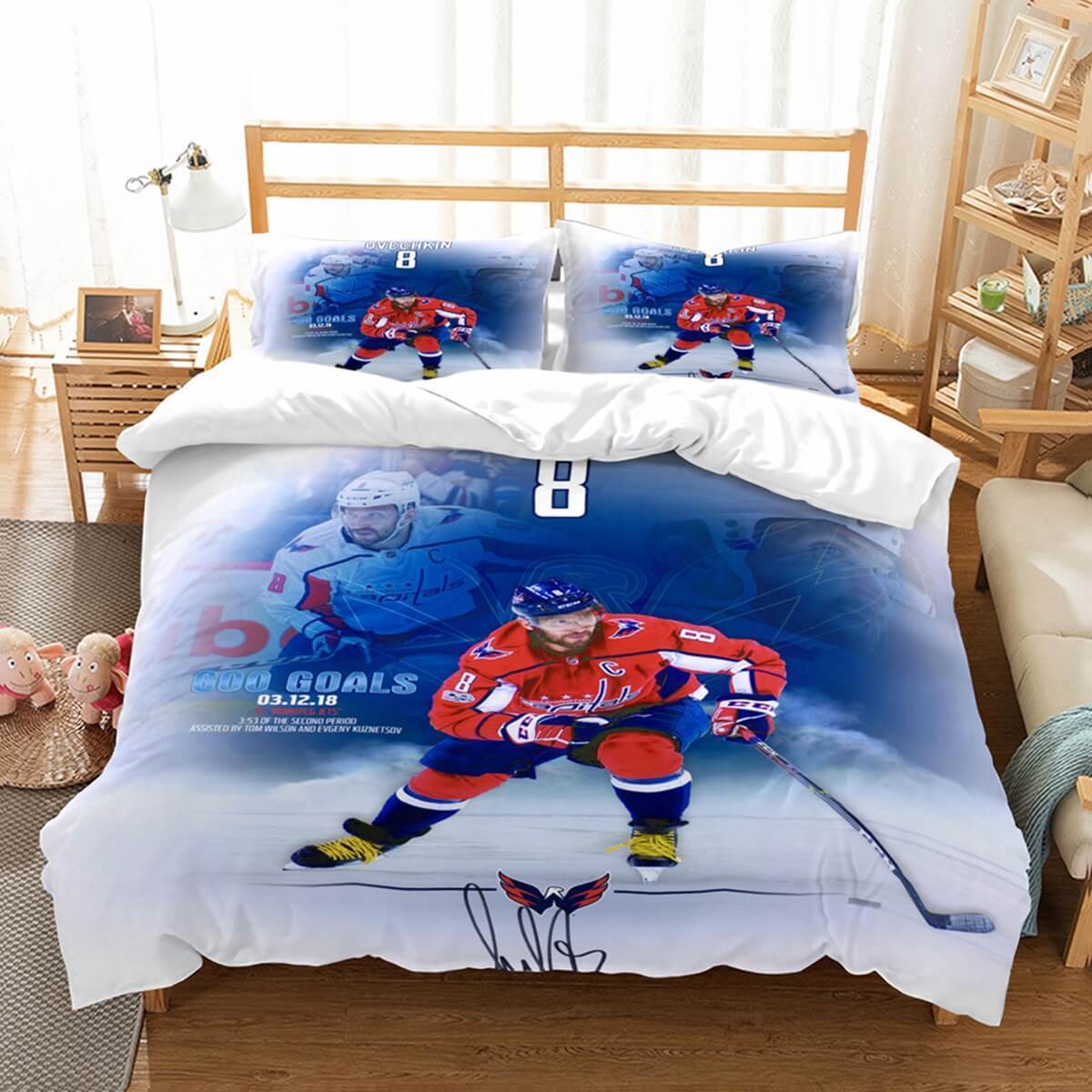 3D Customize Alex Ovechkin Washington Capitals Et Et Bed 3D Customized Duvet Cover Bedding Set