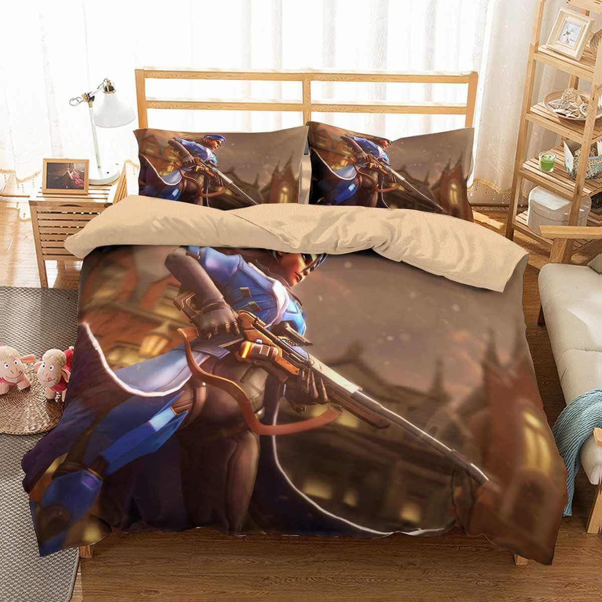 3D Customize Ana Overwatch Customized Duvet Cover Bedding Set
