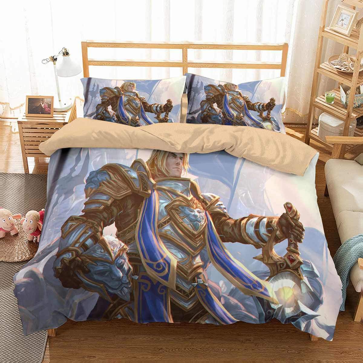 3D Customize Anduin Wrynn World Of Warcraft Customized Duvet Cover Bedding Set