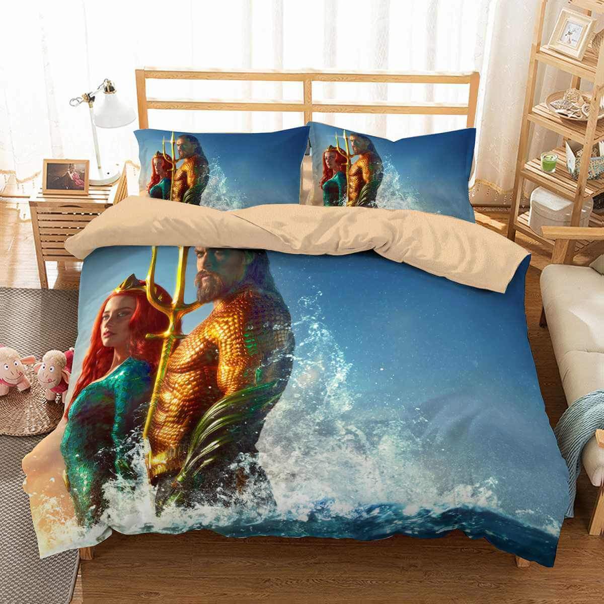 3D Customize Aquaman Customized Duvet Cover Bedding Set