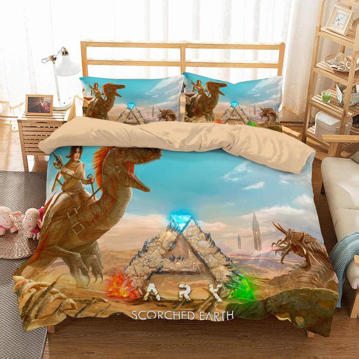 3D Customize Ark Scorched Earth Customized Duvet Cover Bedding Set