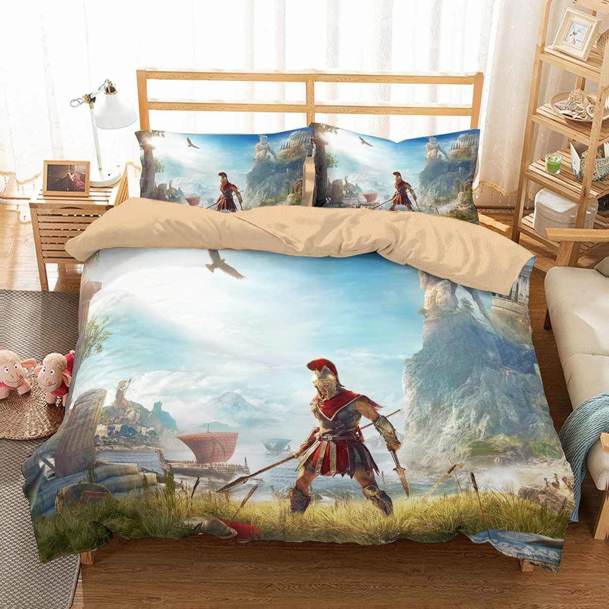 3D Customize Assassin’S Creed Odyssey Customized Duvet Cover Bedding Set