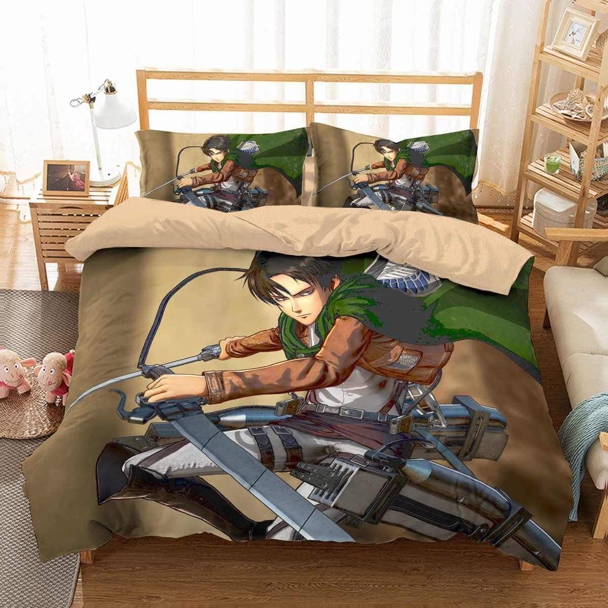 3D Customize Attack On Titan Customized Duvet Cover Bedding Set