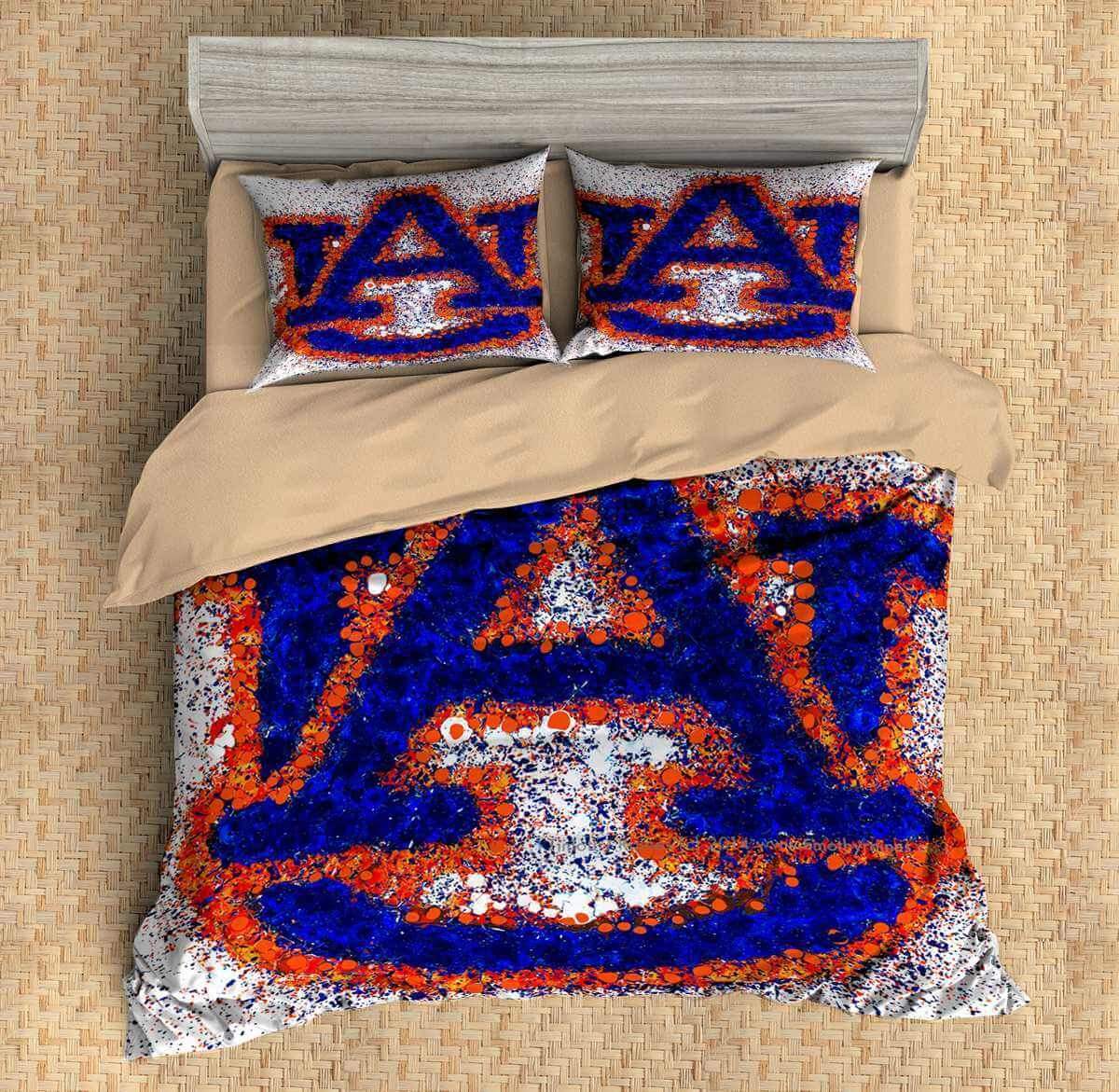 3D Customize Auburn Tigers Customized Duvet Cover Bedding Set