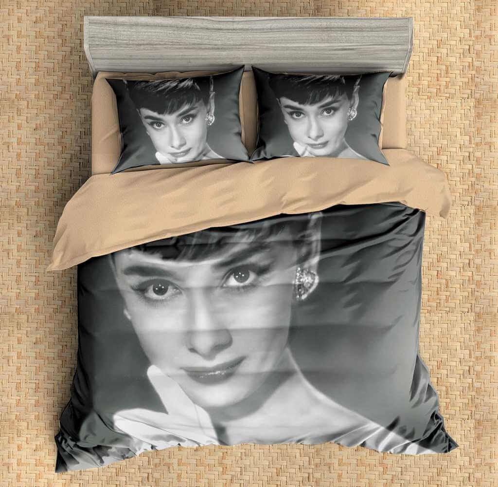 3D Customize Audrey Hepburn Customized Duvet Cover Bedding Set