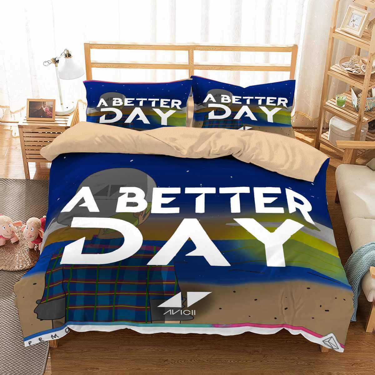 3D Customize Avicii A Better Day Customized Duvet Cover Bedding Set