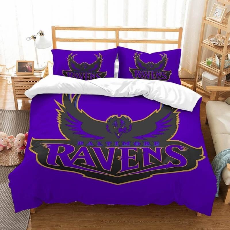 3D Customize Baltimore Ravens Et Bedroomet Bed 3D Customize Bedding Set Duvet Cover SetBedroom Set