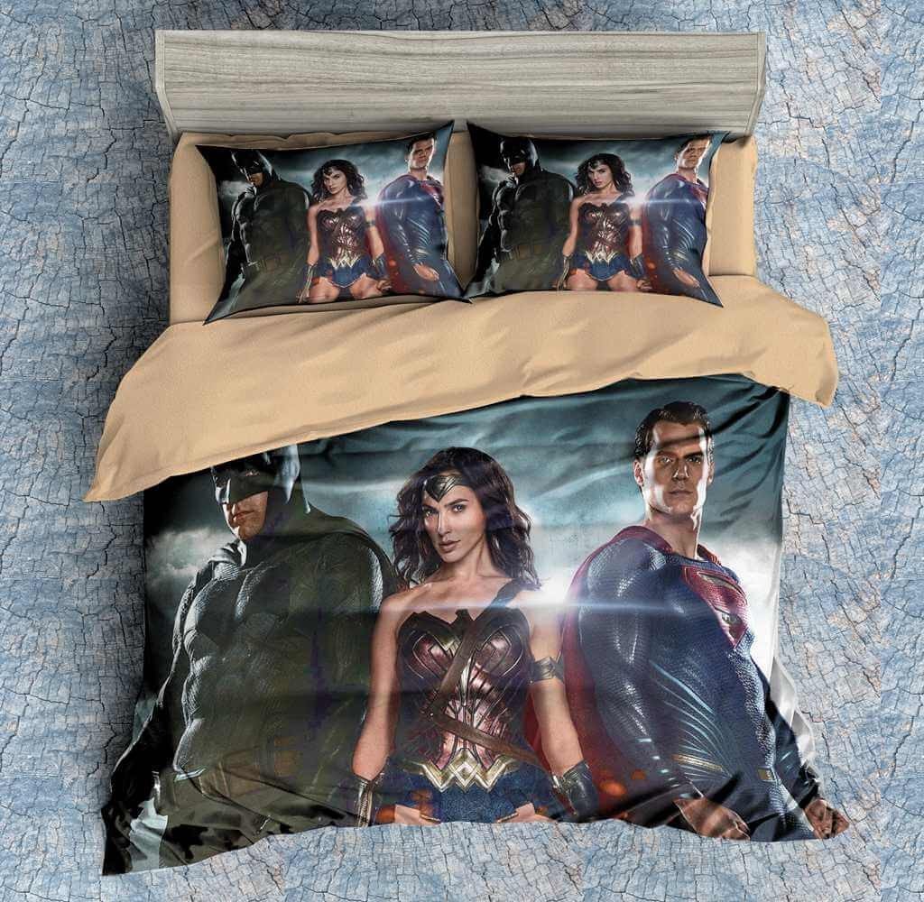 3D Customize Batman Uperman 3D Customized Duvet Cover Bedding Set