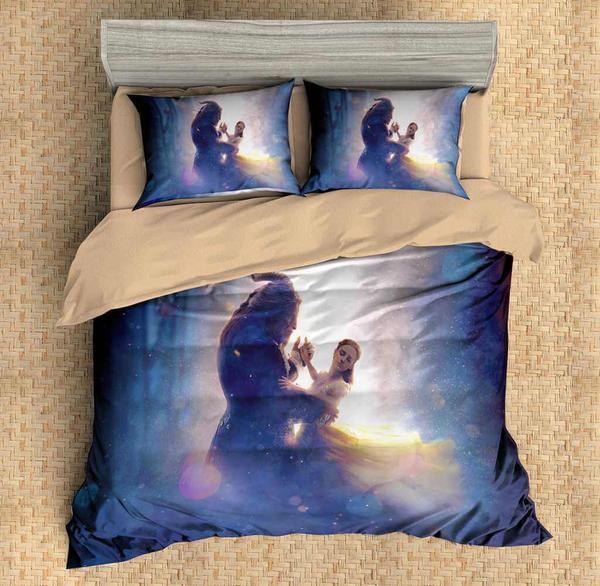 3D Customize Beauty And The Beast 3D Customized Duvet Cover Bedding Set