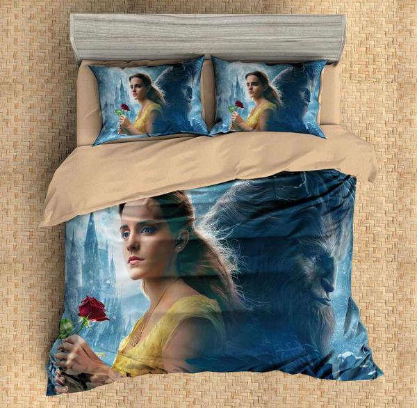 3D Customize Beauty And The Beast 3D Customized Duvet Cover Bedding Set