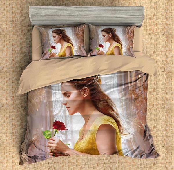 3D Customize Beauty And The Beast 3D Customized Duvet Cover Bedding Set