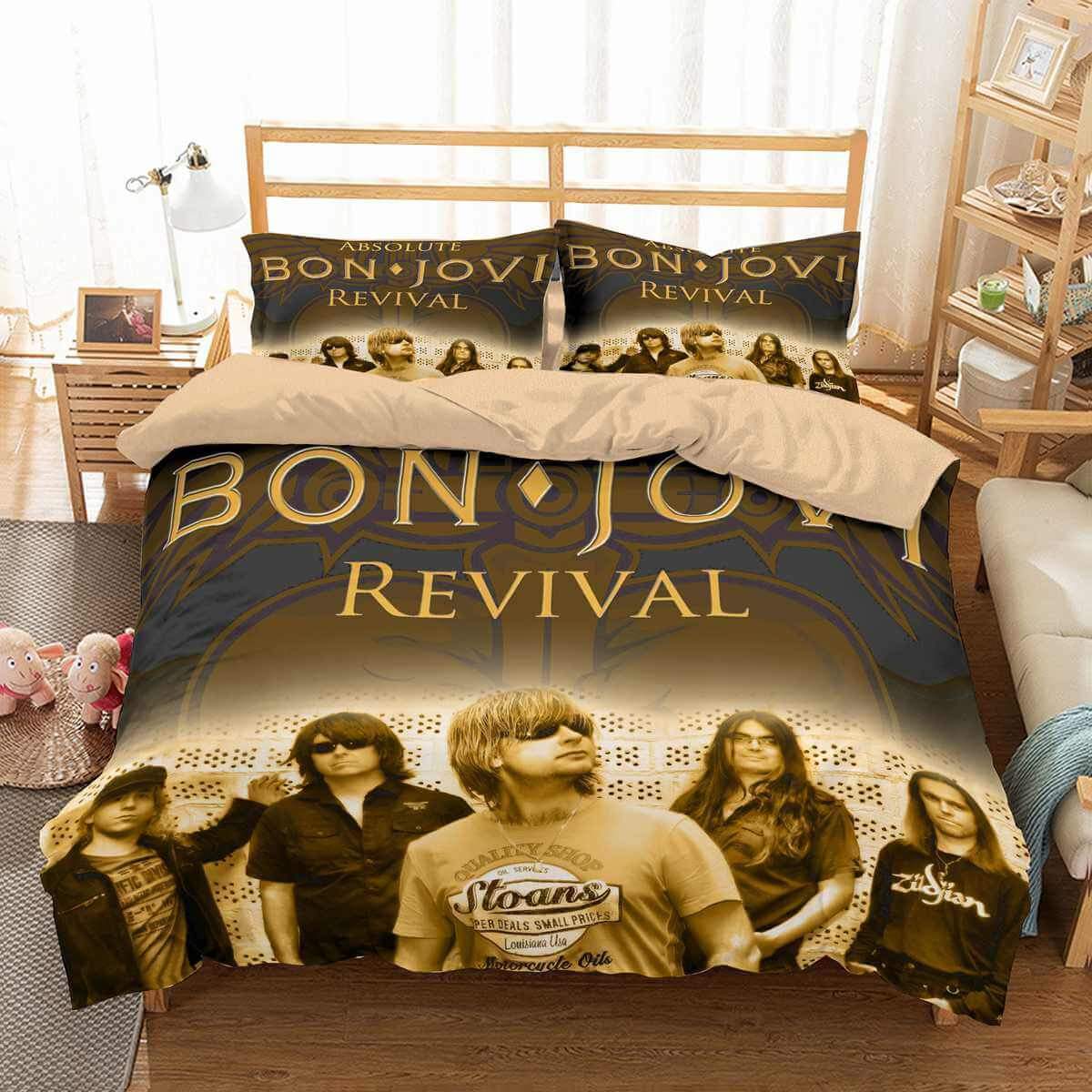 3D Customize Bon Jovi Customized Duvet Cover Bedding Set