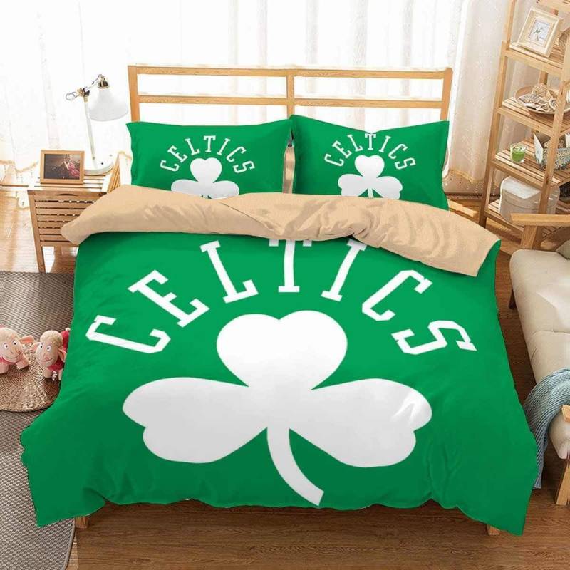 3D Customize Boston Celtics Bedding Set Duvet Cover Set Bedroom Set