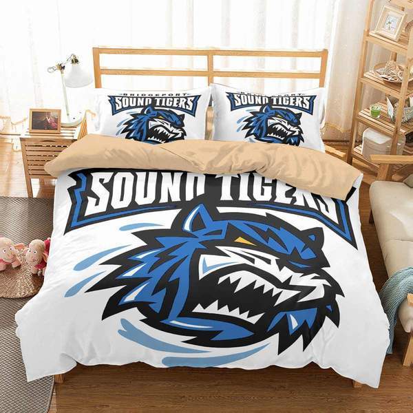 3D Customize Bridgeport Ound Tigers 3D Customized Duvet Cover Bedding Set