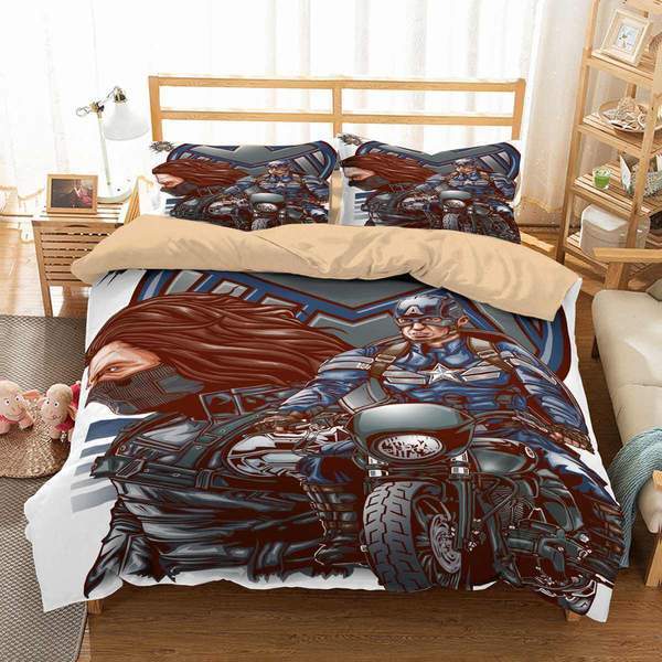 3D Customize Captain America The Winter Oldier 3D Customized Duvet Cover Bedding Set