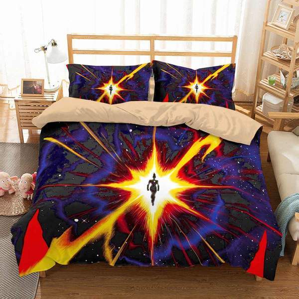 3D Customize Captain Marvel 3D Customized Duvet Cover Bedding Set
