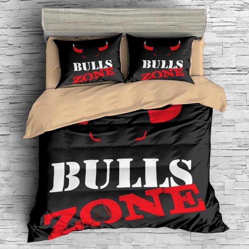 3D Customize Chicago Bulls Bedding Set Duvet Cover Set Bedroom Set 1