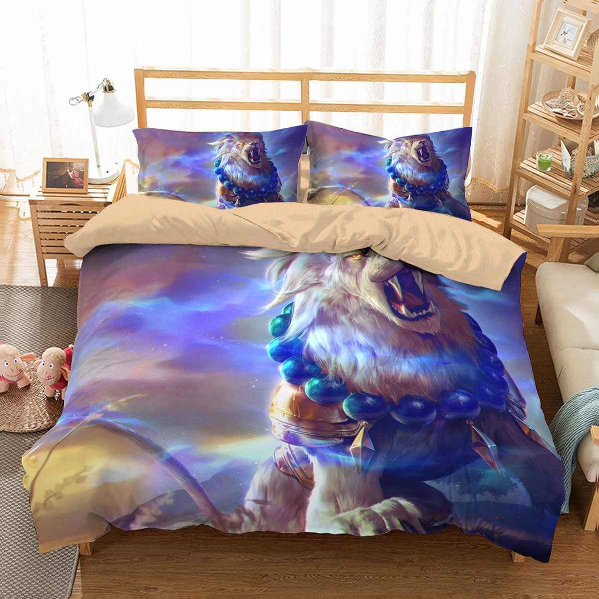 3D Customize Colorful Lion Customized Duvet Cover Bedding Set