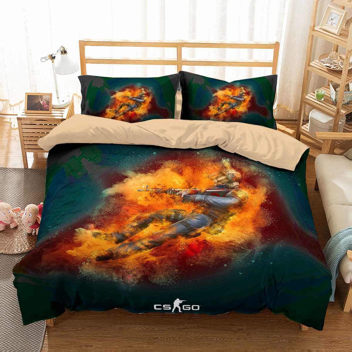3D Customize Counter-Strike Global Offensive Customized Duvet Cover Bedding Set