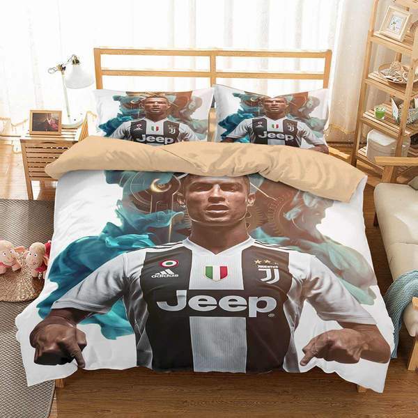 3D Customize Cr7 Juventus Fc 3D Customized Duvet Cover Bedding Set