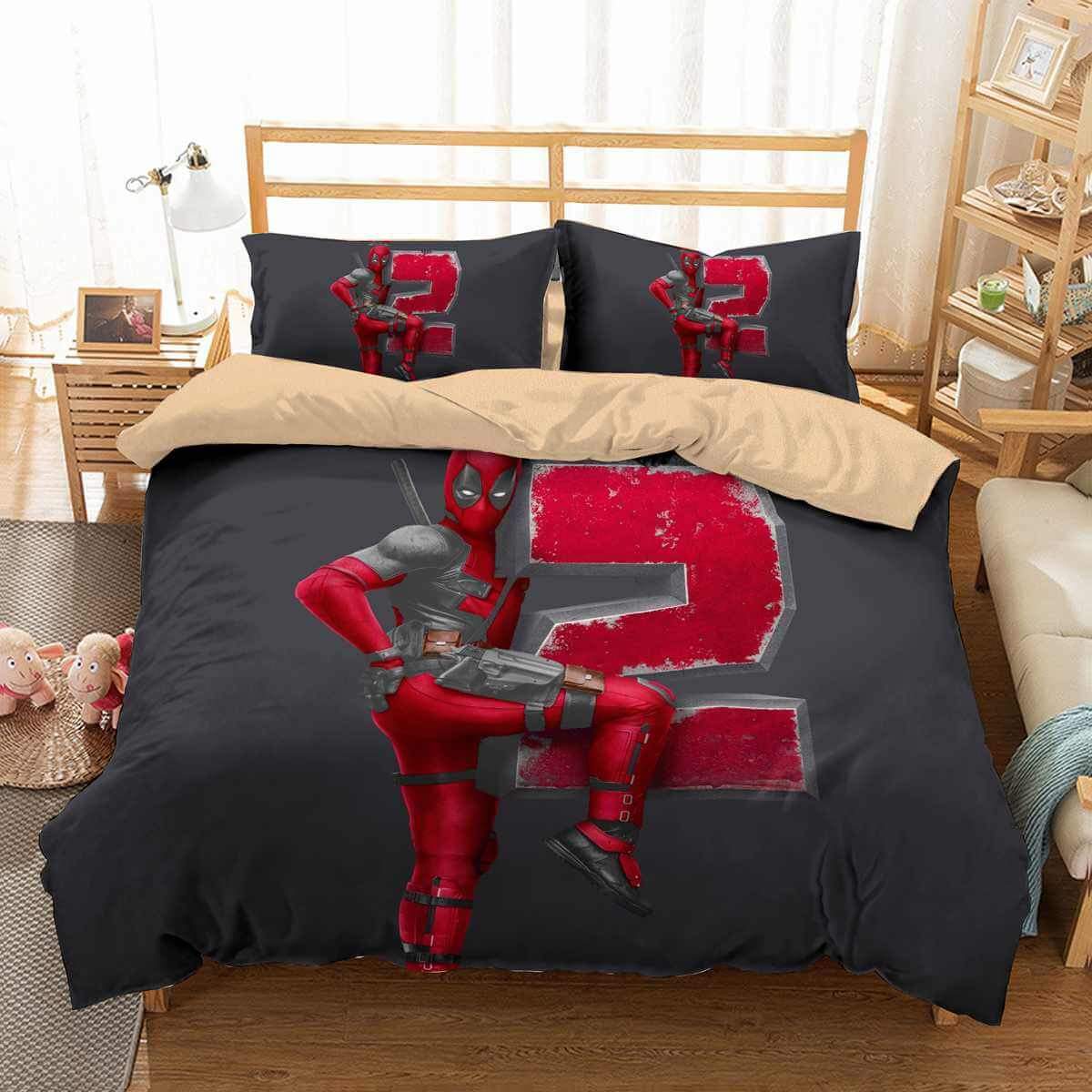 3D Customize Deadpool Customized Duvet Cover Bedding Set