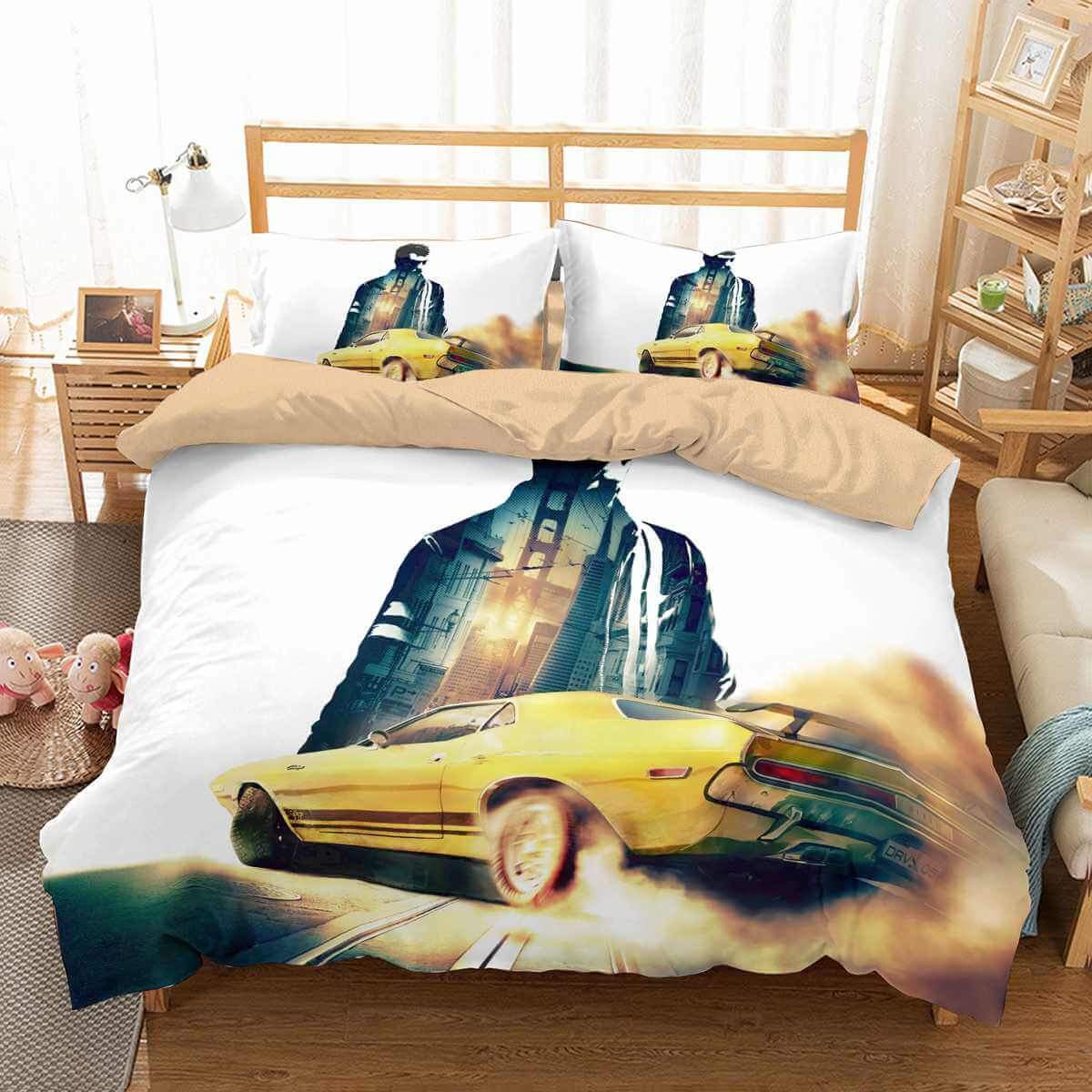 3D Customize Driver San Francisco Customized Duvet Cover Bedding Set