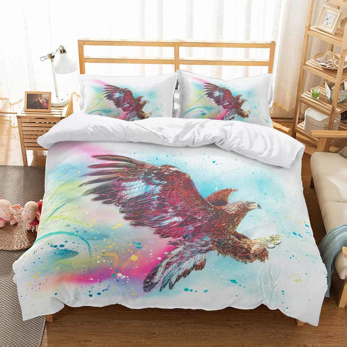 3D Customize Eagle Et Et Bed 3D Customized Duvet Cover Bedding Set