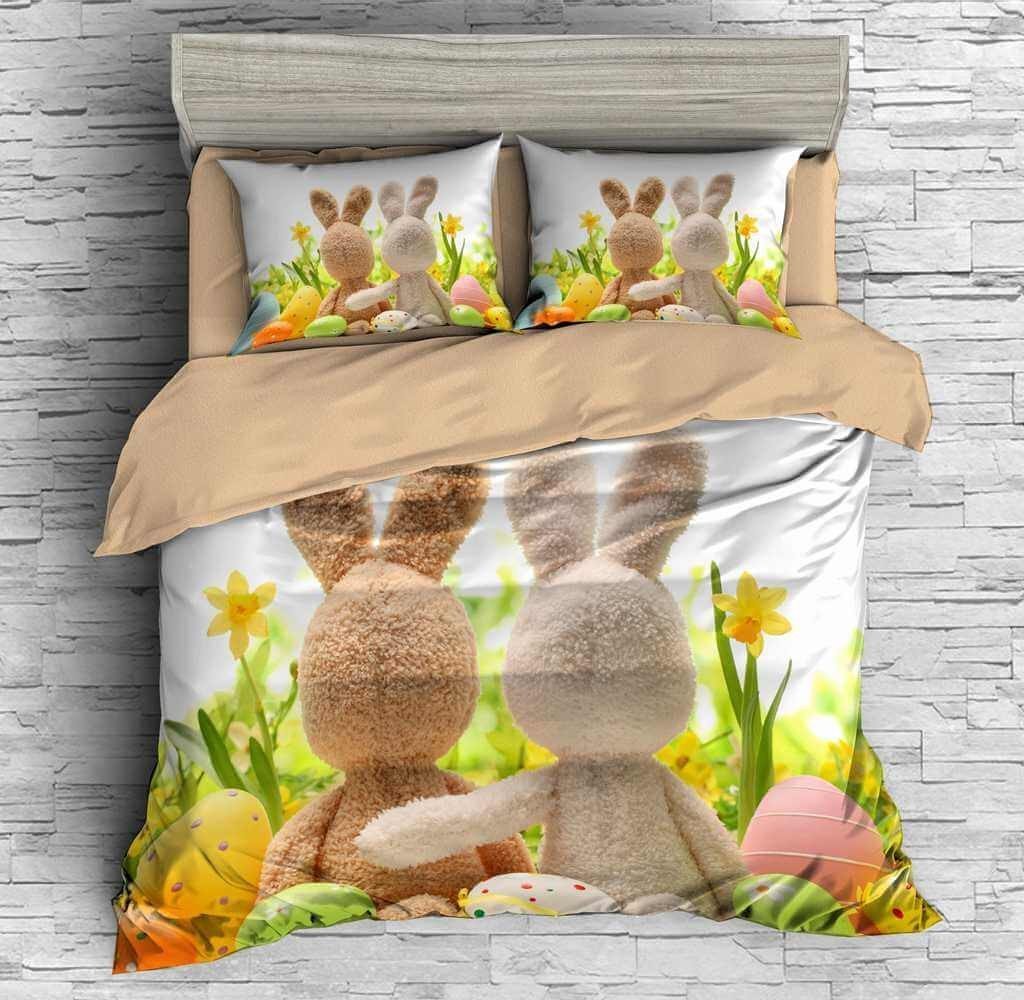 3D Customize Easter Bunny Customized Duvet Cover Bedding Set