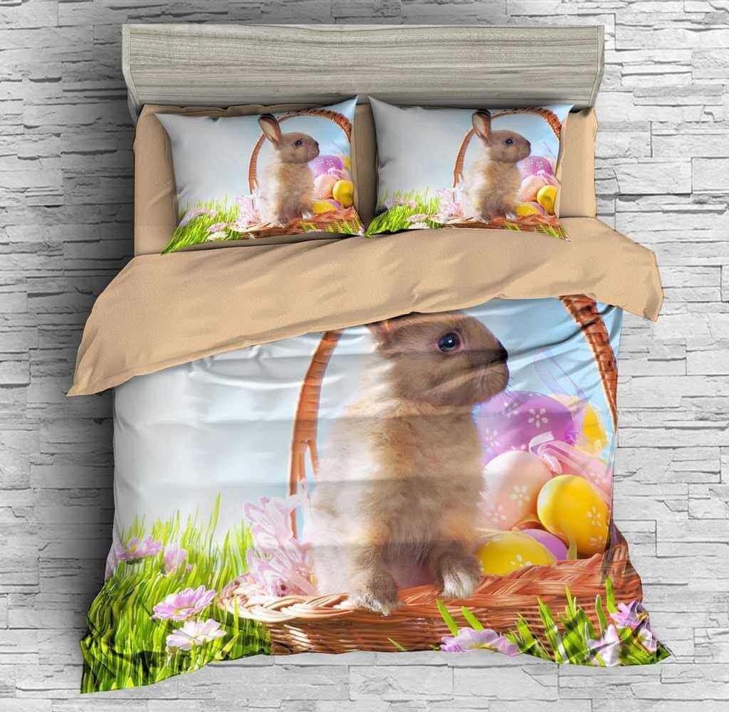 3D Customize Easter Bunny Customized Duvet Cover Bedding Set