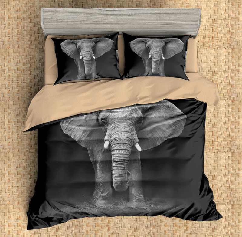 3D Customize Elephant Customized Duvet Cover Bedding Set