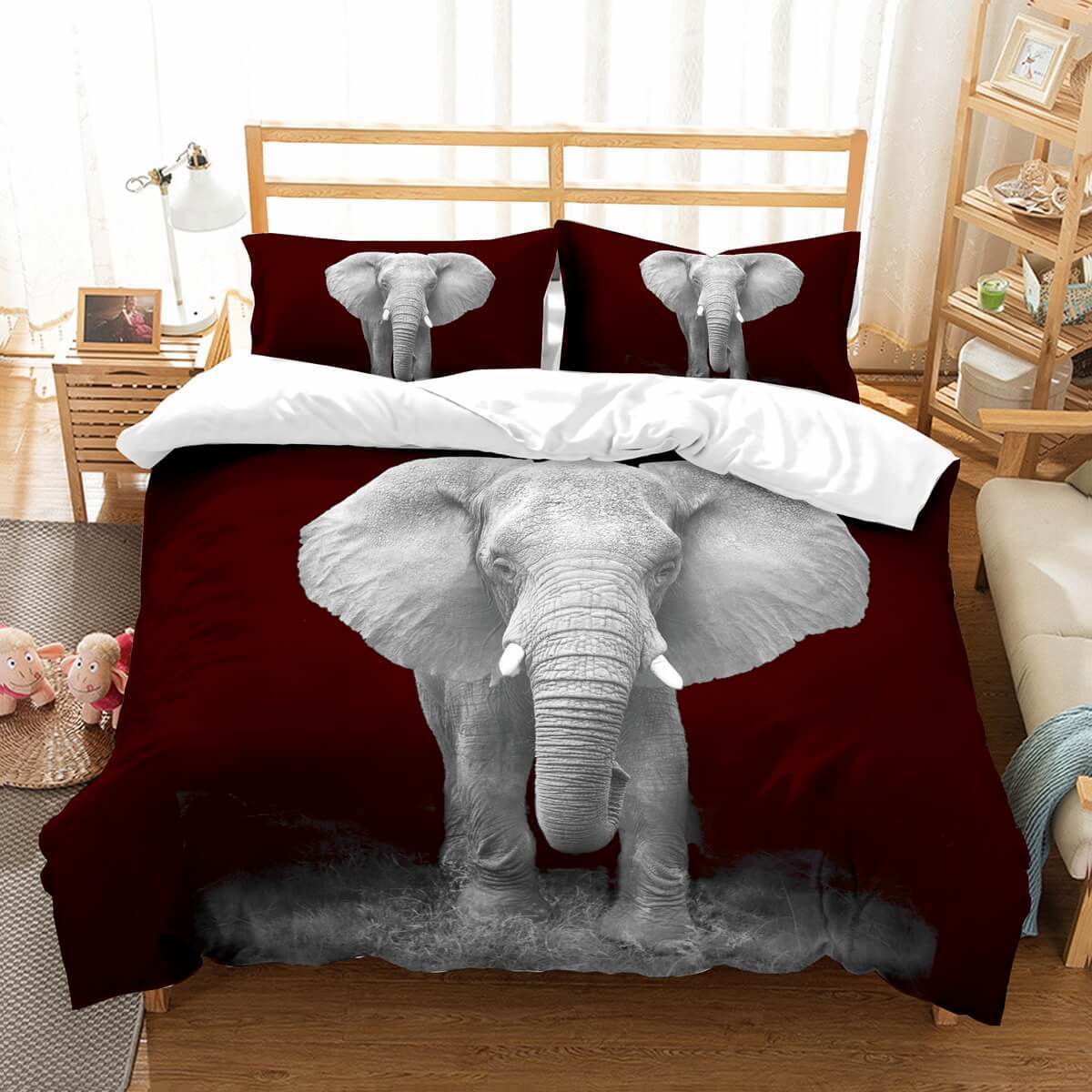 3D Customize Elephant Et Et Bed 3D Customized Duvet Cover Bedding Set