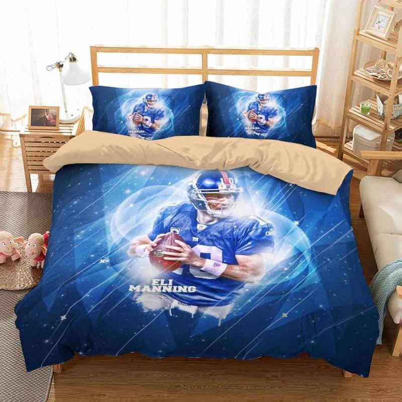 3D Customize Eli Manning New York Giants Bedding Set Duvet Cover Set Bedroom Set