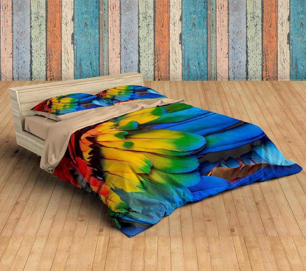 3D Customize Feathers Customized Duvet Cover Bedding Set