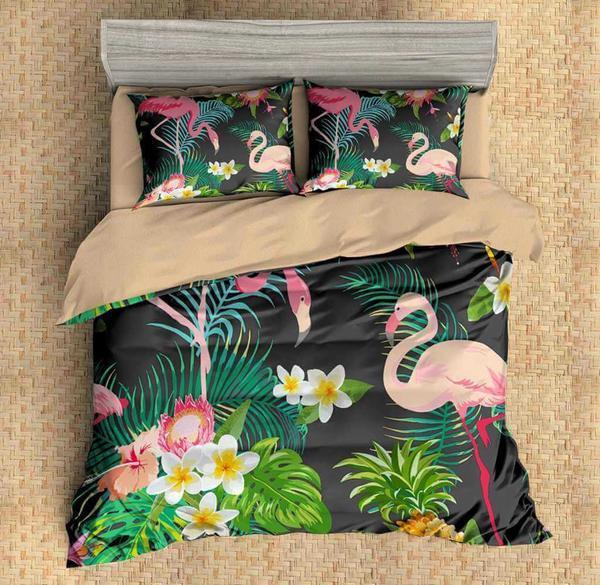 3D Customize Flamingo 3D Customized Duvet Cover Bedding Set