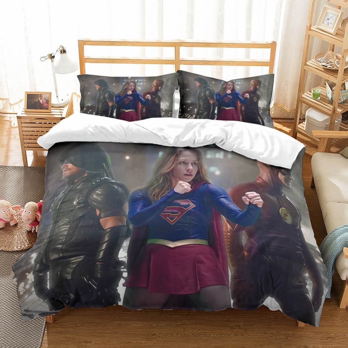 3D Customize Flash Arrowupergirl Et Et Bed 3D Customized Duvet Cover Bedding Set