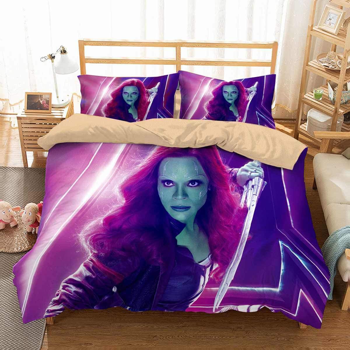 3D Customize Gamora In Avengers Infinity War Customized Duvet Cover Bedding Set