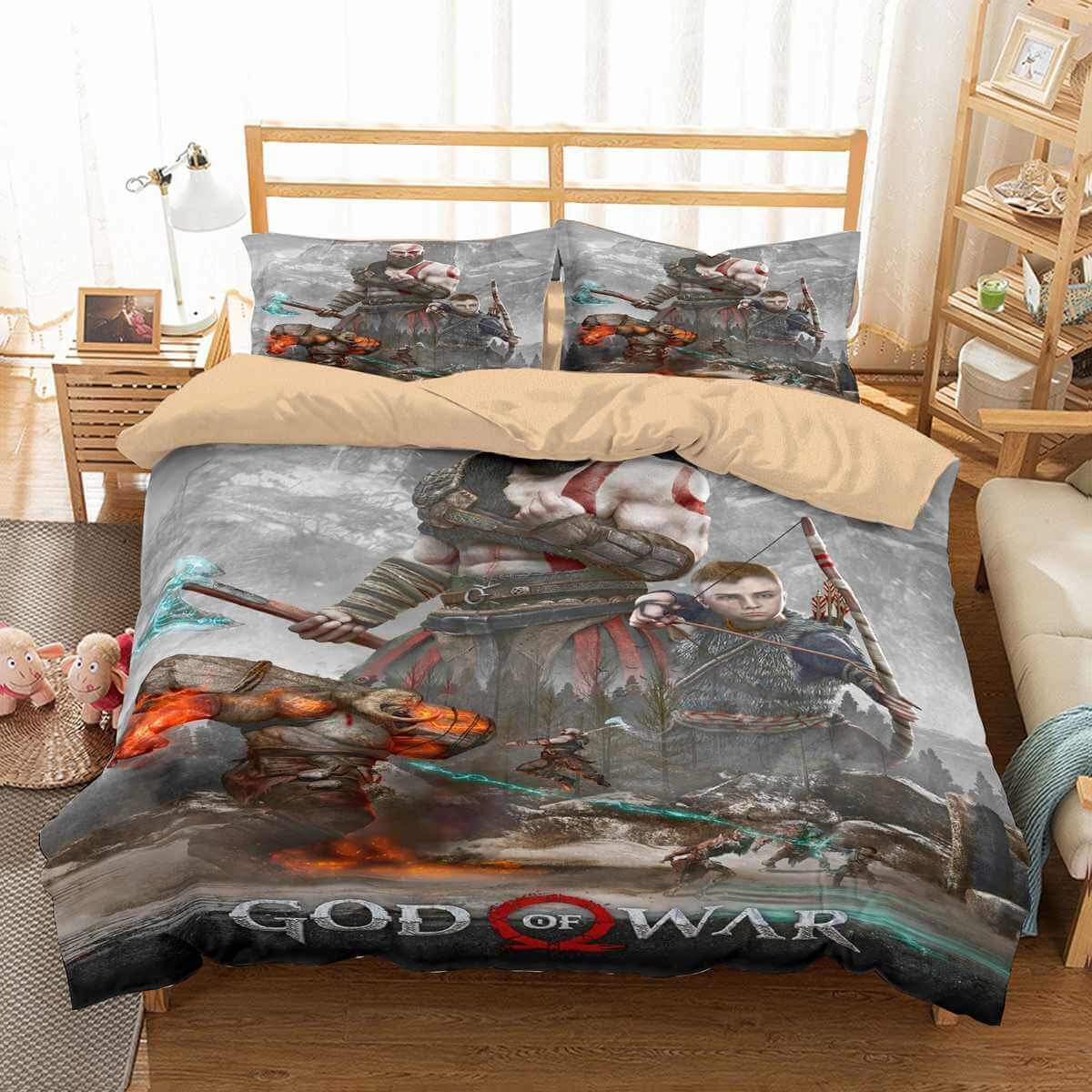 3D Customize God Of War Customized Duvet Cover Bedding Set