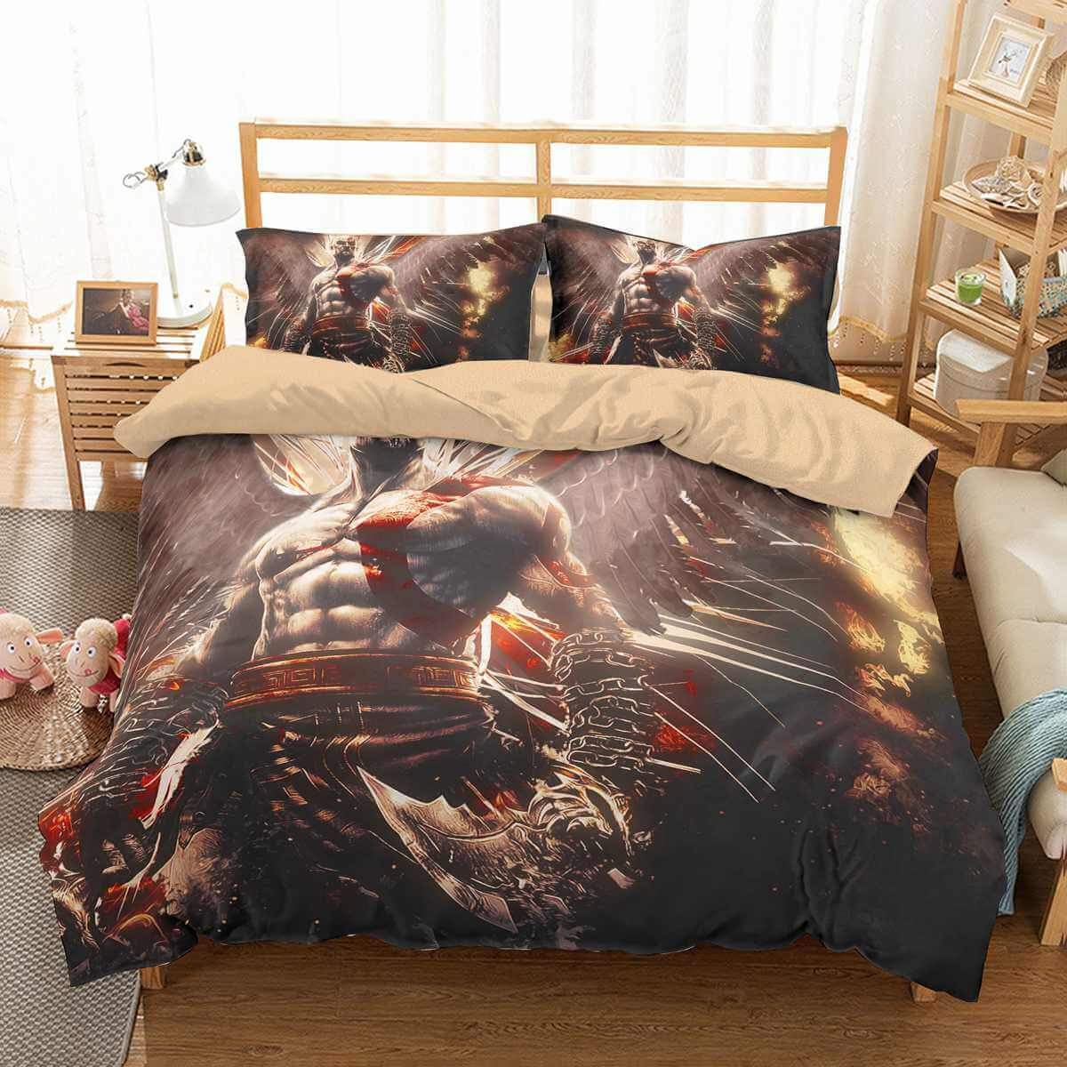 3D Customize God Of War Customized Duvet Cover Bedding Set