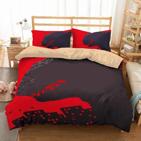 3D Customize Godzilla 3D Customized Duvet Cover Bedding Set
