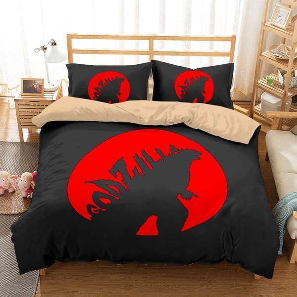 3D Customize Godzilla 3D Customized Duvet Cover Bedding Set