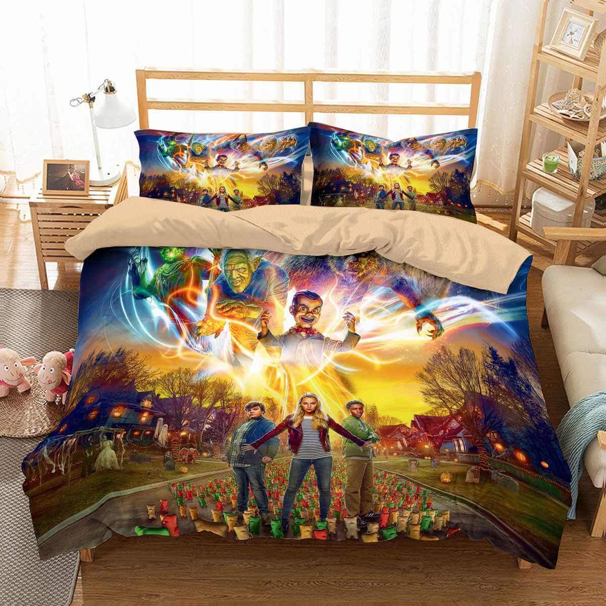 3D Customize Goosebumps Haunted Halloween Customized Duvet Cover Bedding Set
