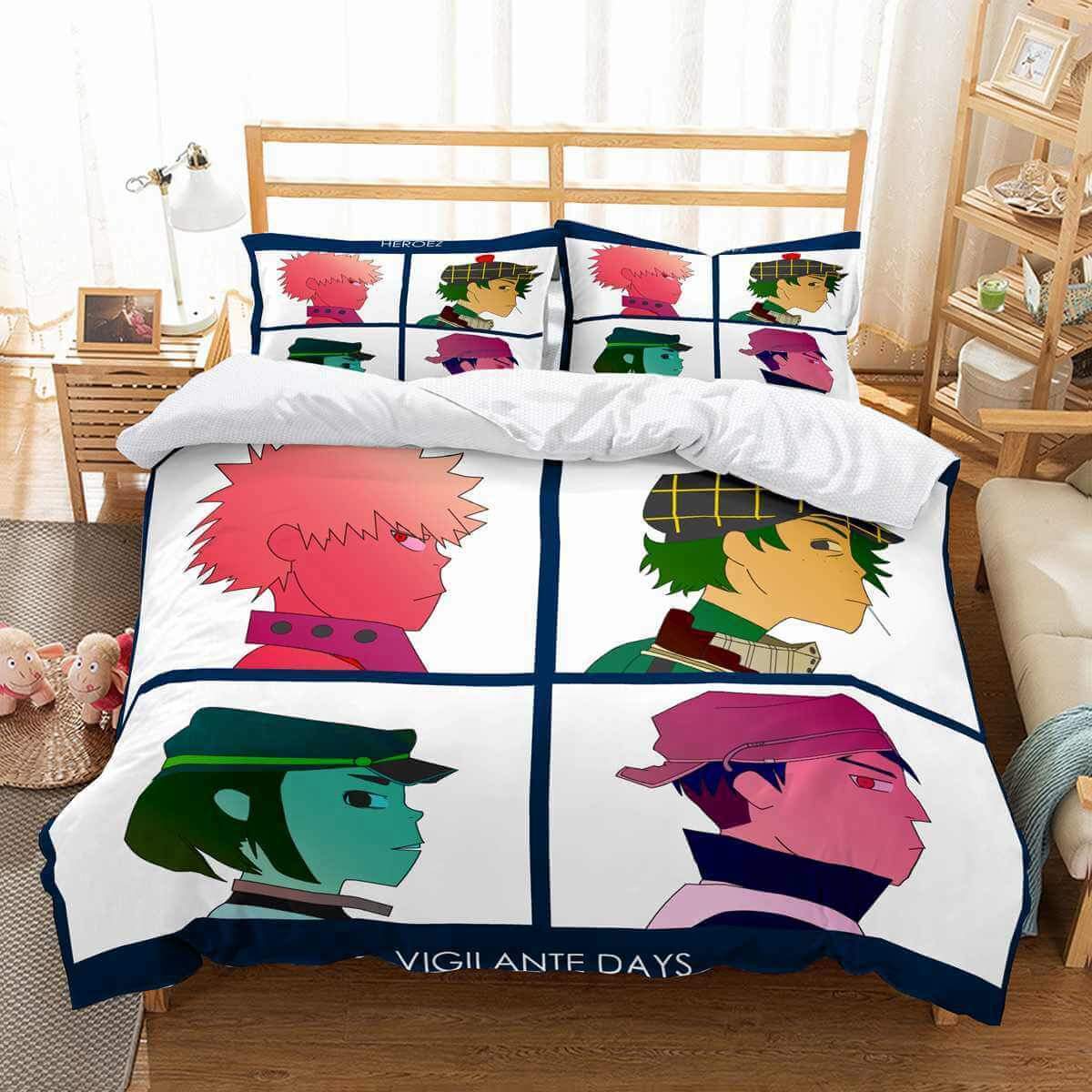 3D Customize Gorillaz Customized Duvet Cover Bedding Set